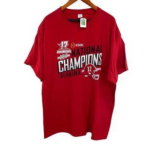 Alabama Crimson Tide College Football National Champions Men’s Red Tee Shirt New